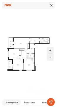 3-к квартира, 19/25 эт., 87м²